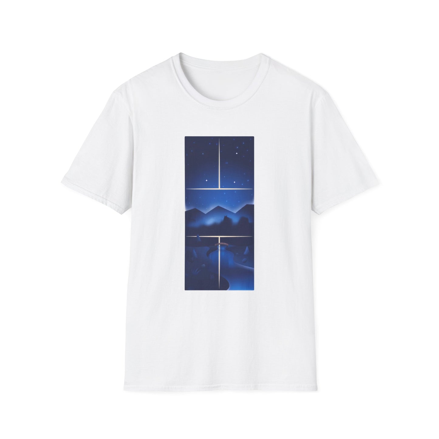 Pickleball Court Night Sky Shirt - Mountain Meditation Design