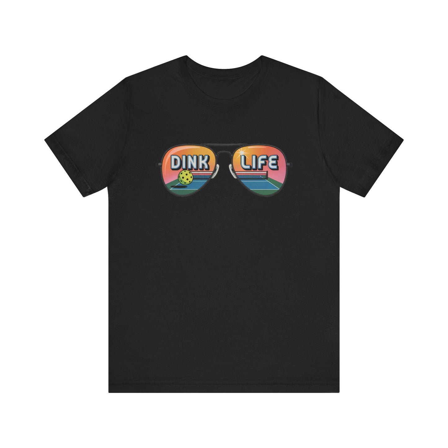 Dink Life Aviator Sunglasses Pickleball Shirt - Court Reflection
