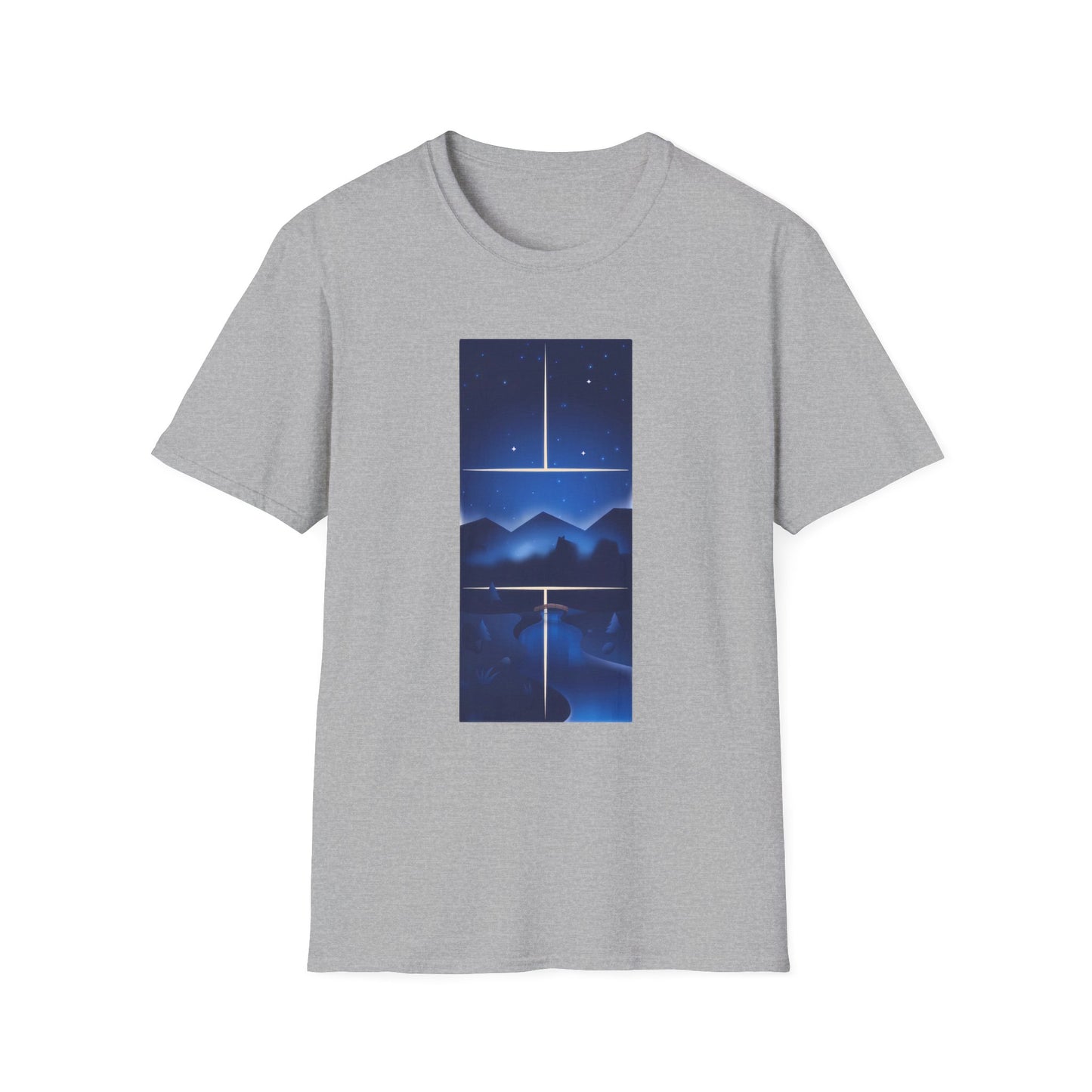 Pickleball Court Night Sky Shirt - Mountain Meditation Design