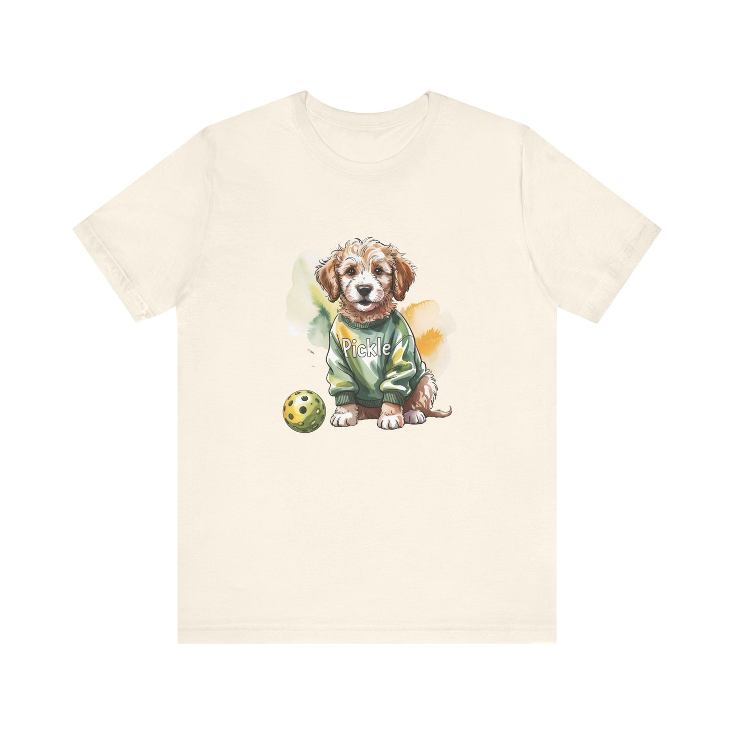 Pickleball Watercolor Pickle Puppy