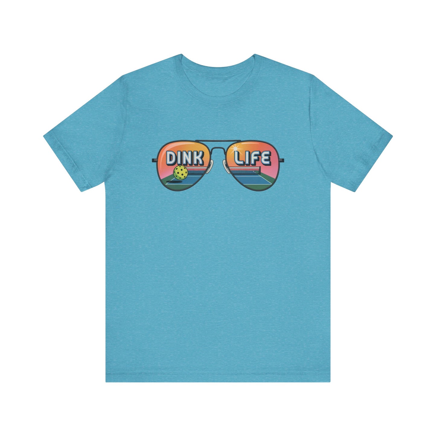 Dink Life Aviator Sunglasses Pickleball Shirt - Court Reflection
