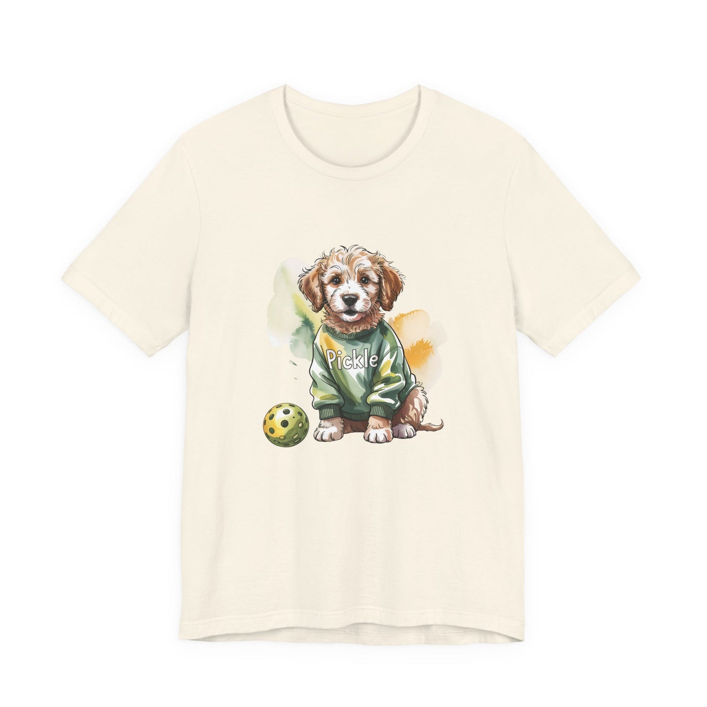 Pickleball Watercolor Pickle Puppy