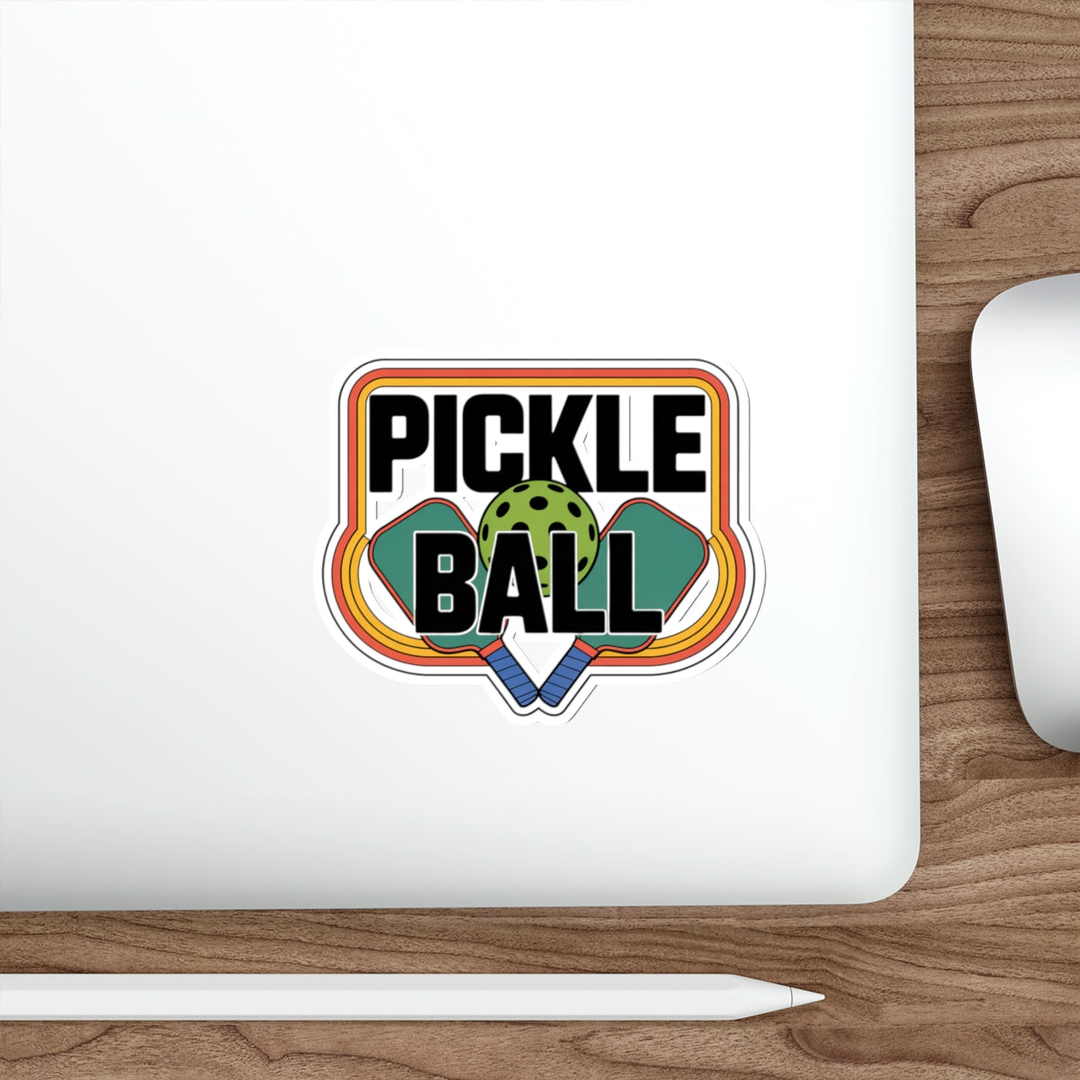 Retro Paddle Power - Vintage Pickleball Sticker