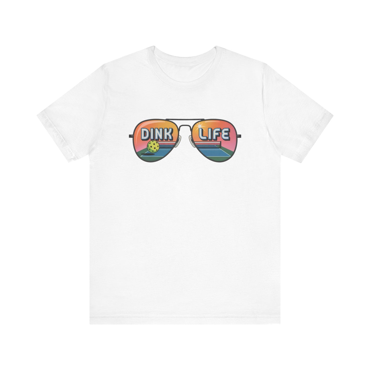 Dink Life Aviator Sunglasses Pickleball Shirt - Court Reflection