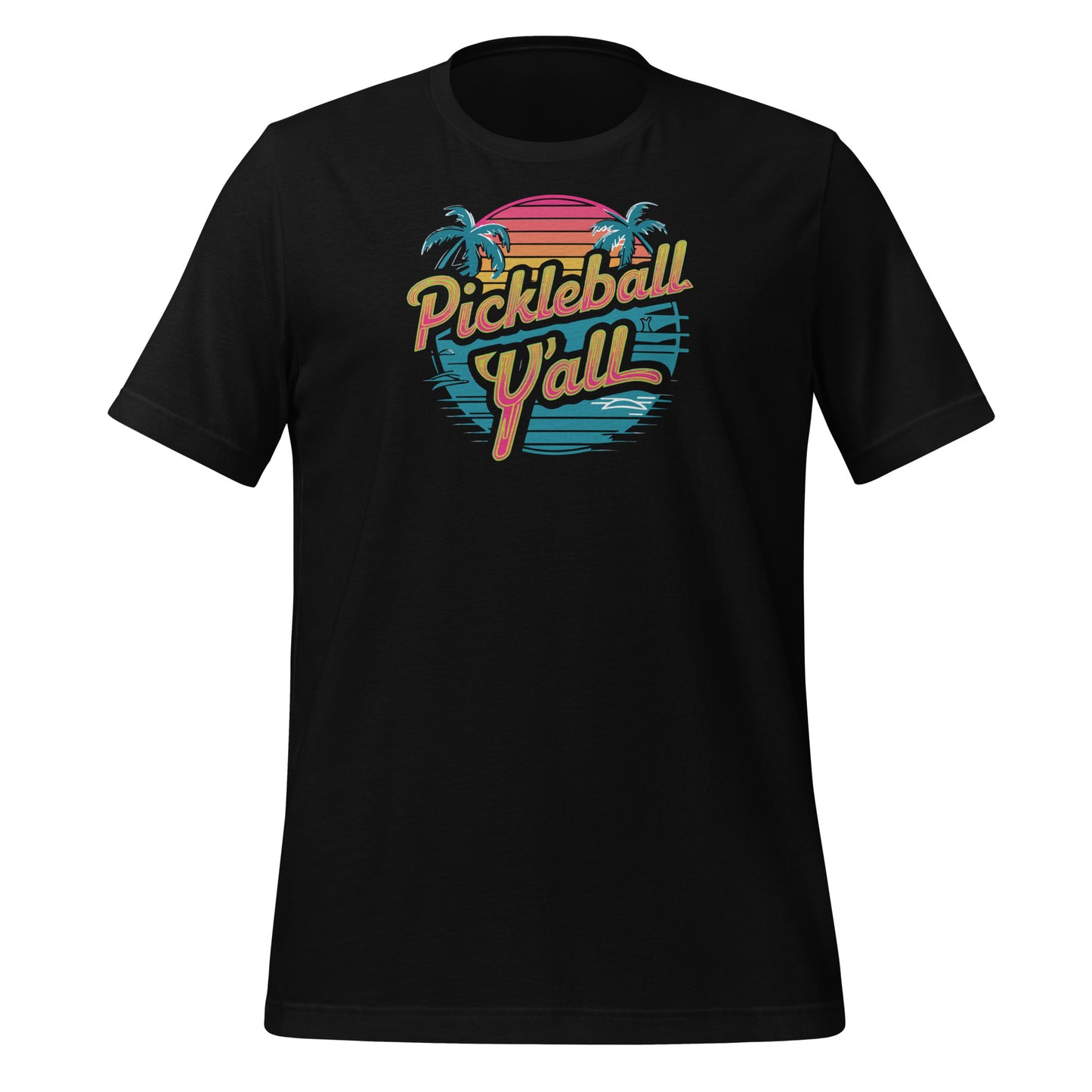 Pickleball Y'all Tee - Retro Sunset Vibes
