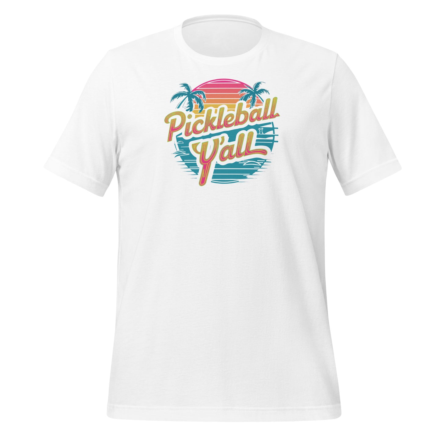 Pickleball Y'all Tee - Retro Sunset Vibes