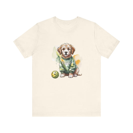 Pickleball Watercolor Pickle Puppy