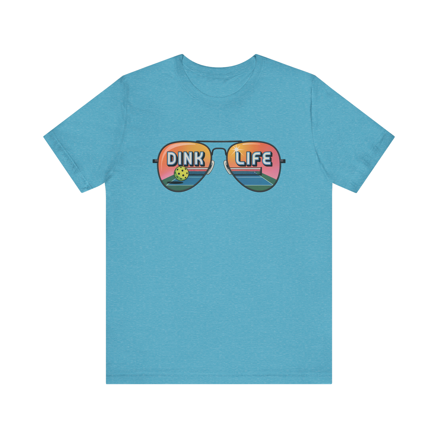 Dink Life Aviator Sunglasses Pickleball Shirt - Court Reflection